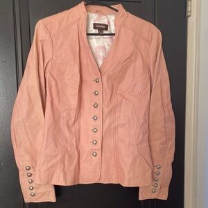 Vintage DANIER Blush Pink Leather Blazer